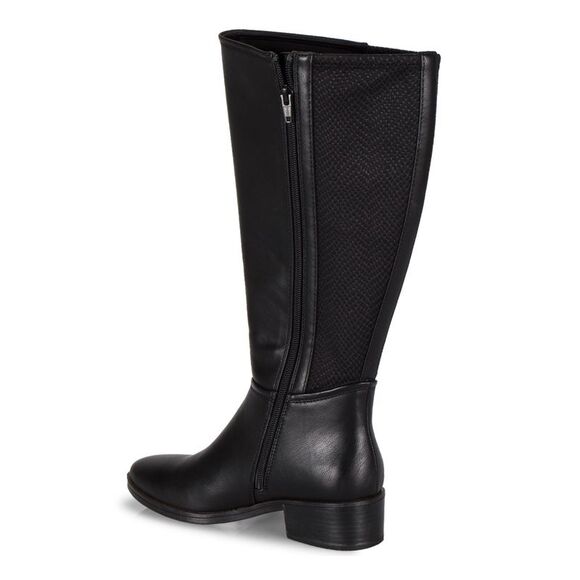 BARETRAPS Womens Black Wide Calf Almond Toe Stacked Heel Heeled Boots 6 M WC - Picture 2 of 4